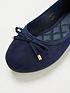  image of everyday-wide-fit-round-toe-ballerina-navy