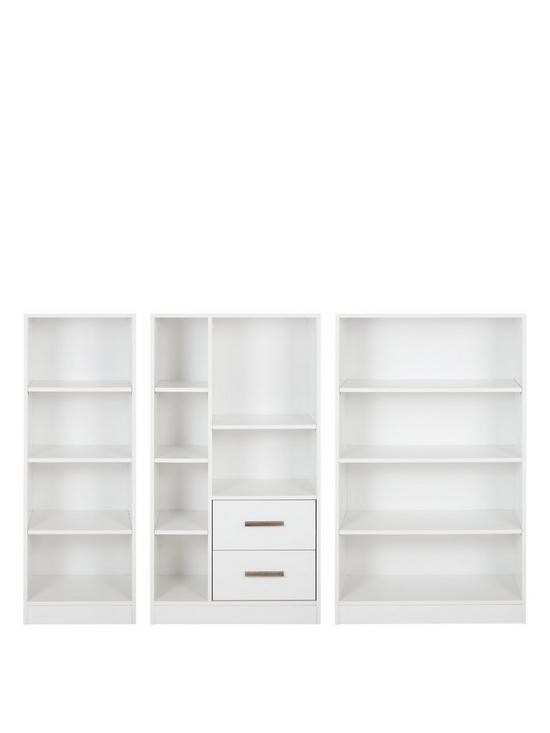 stillFront image of very-home-newnbspmetro-3-piece-storage-bookcase-package-whitenbsp--fscreg-certified