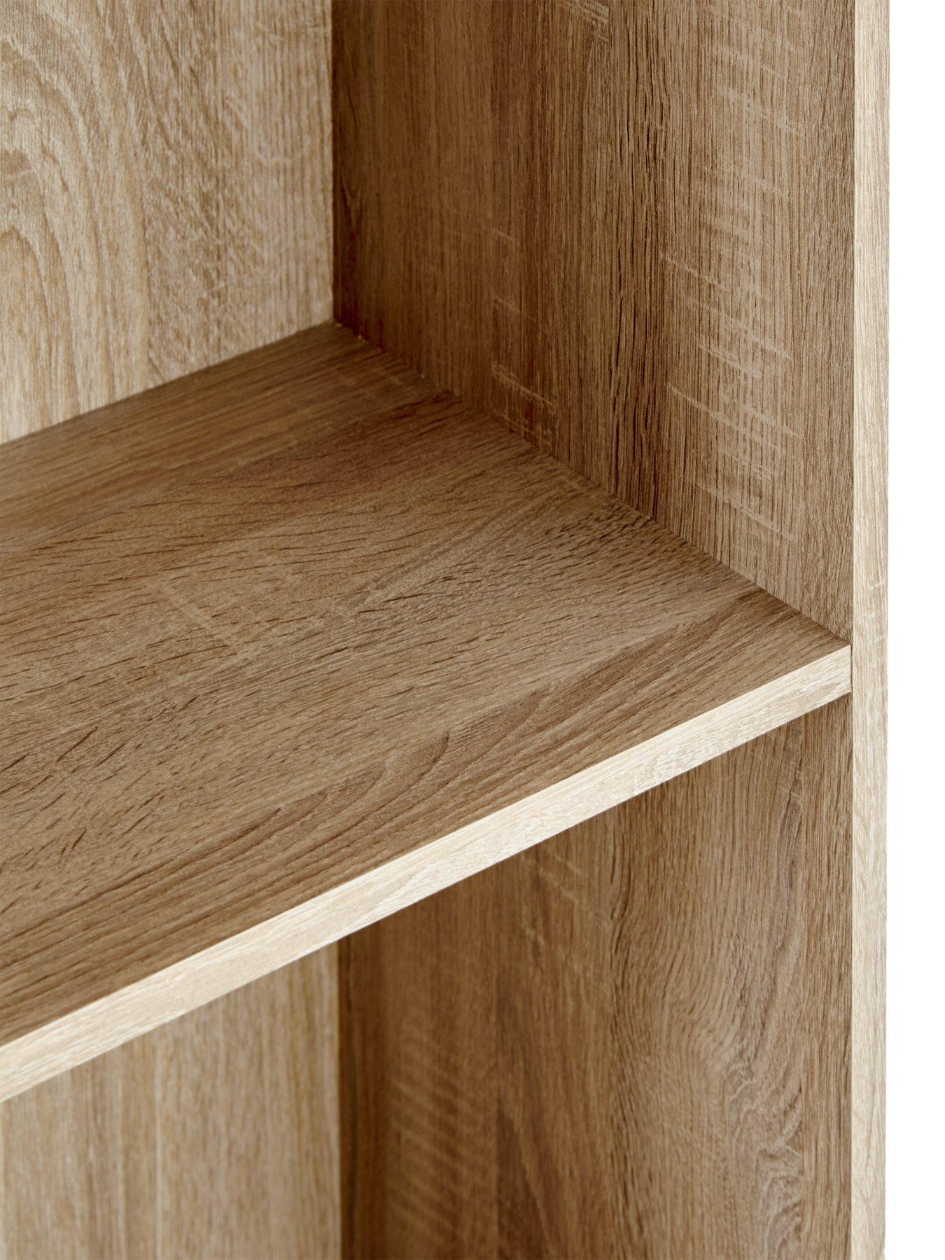  image of very-home-new-metro-tall-wide-bookcase-oak-effectnbsp--fscreg-certified