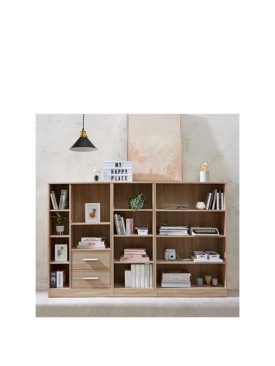 front image of very-home-newnbspmetro-3-piece-storage-bookcase-package-oaknbsp--fscreg-certified