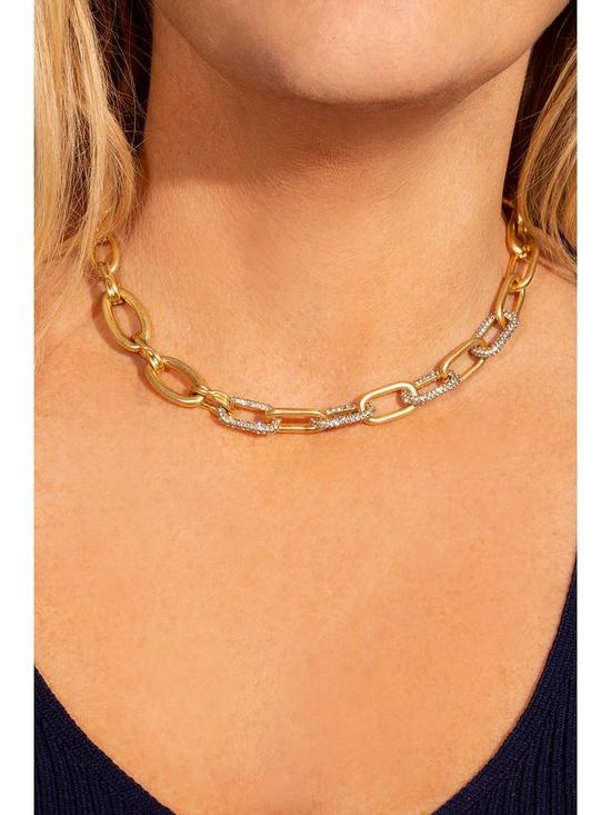 stillFront image of kate-thornton-gold-chunky-link-chain-necklace