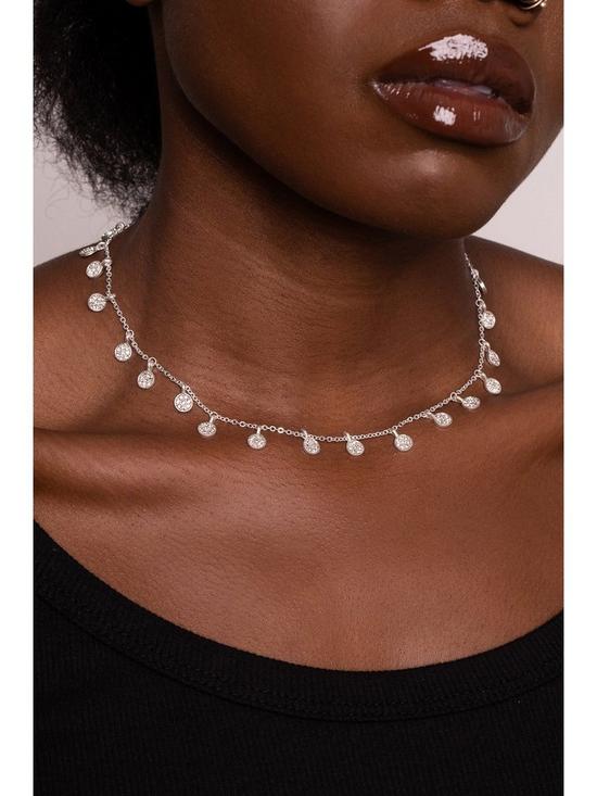 stillFront image of kate-thornton-silver-pave-boho-choker-necklace