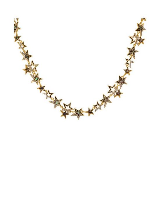 front image of kate-thornton-gold-mystic-star-necklace