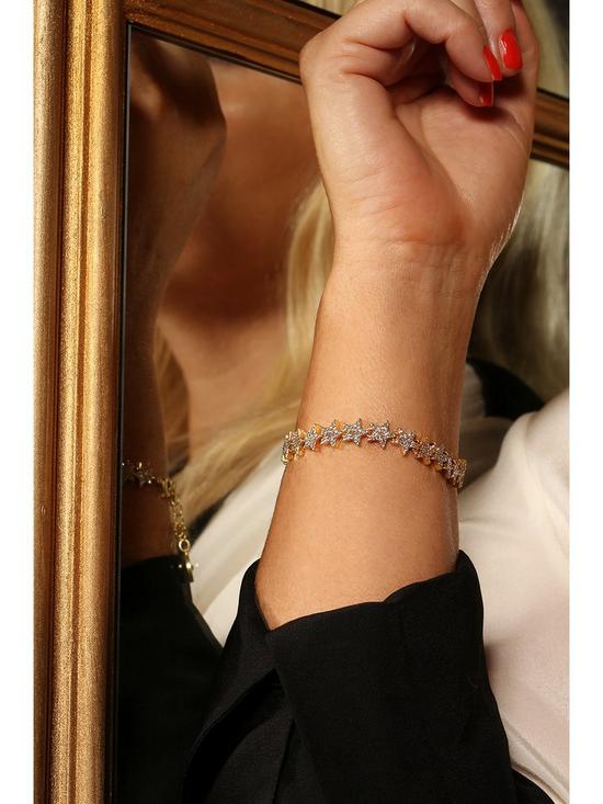 stillFront image of kate-thornton-gold-sparkling-stars-tennis-bracelet