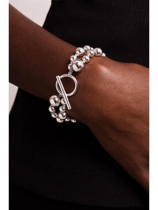 stillFront image of kate-thornton-silver-artisan-ball-bracelet