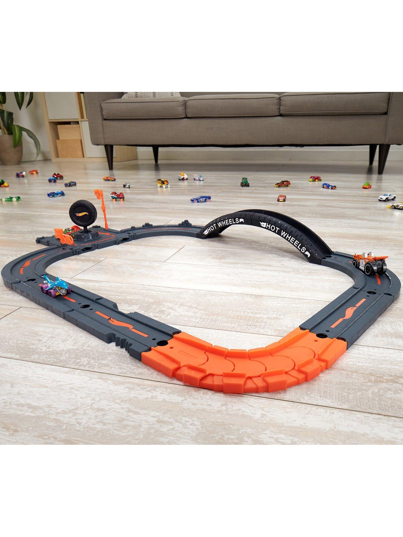 HOTWHEELS T-REX TAKEDOWN TRACK PLAYSET with Captain America's Car 