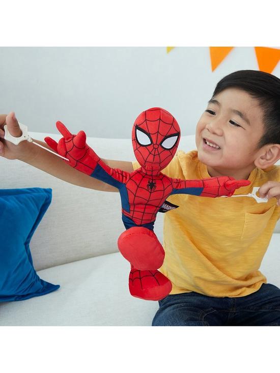 front image of spiderman-marvel-city-swinging-spider-man-plush