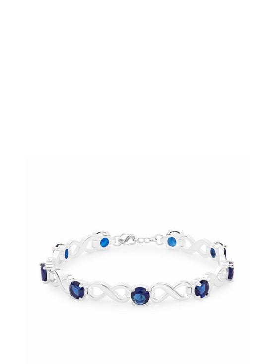 front image of jon-richard-blue-infinity-bracelet-gift-boxed