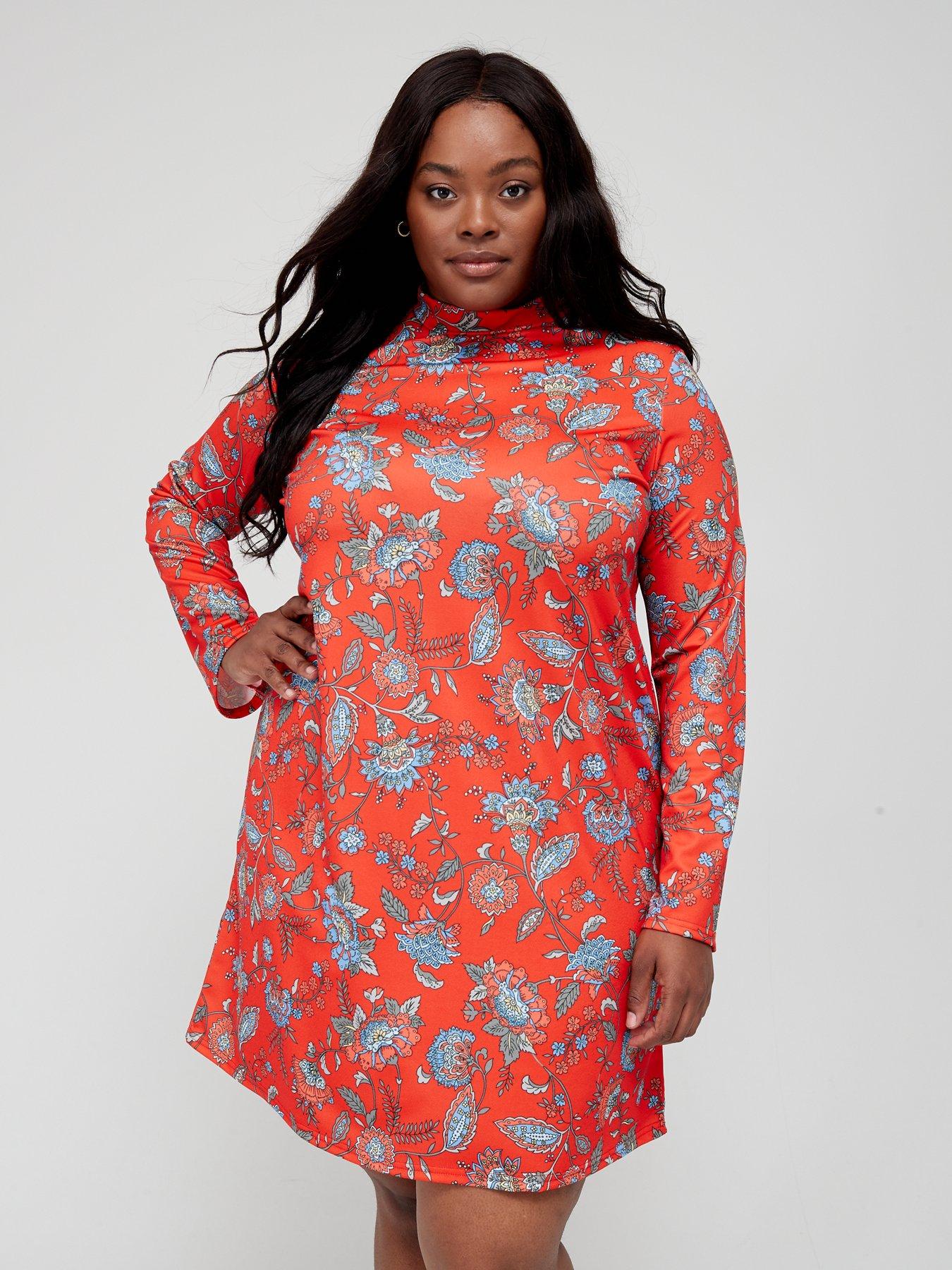 red a line dress plus size