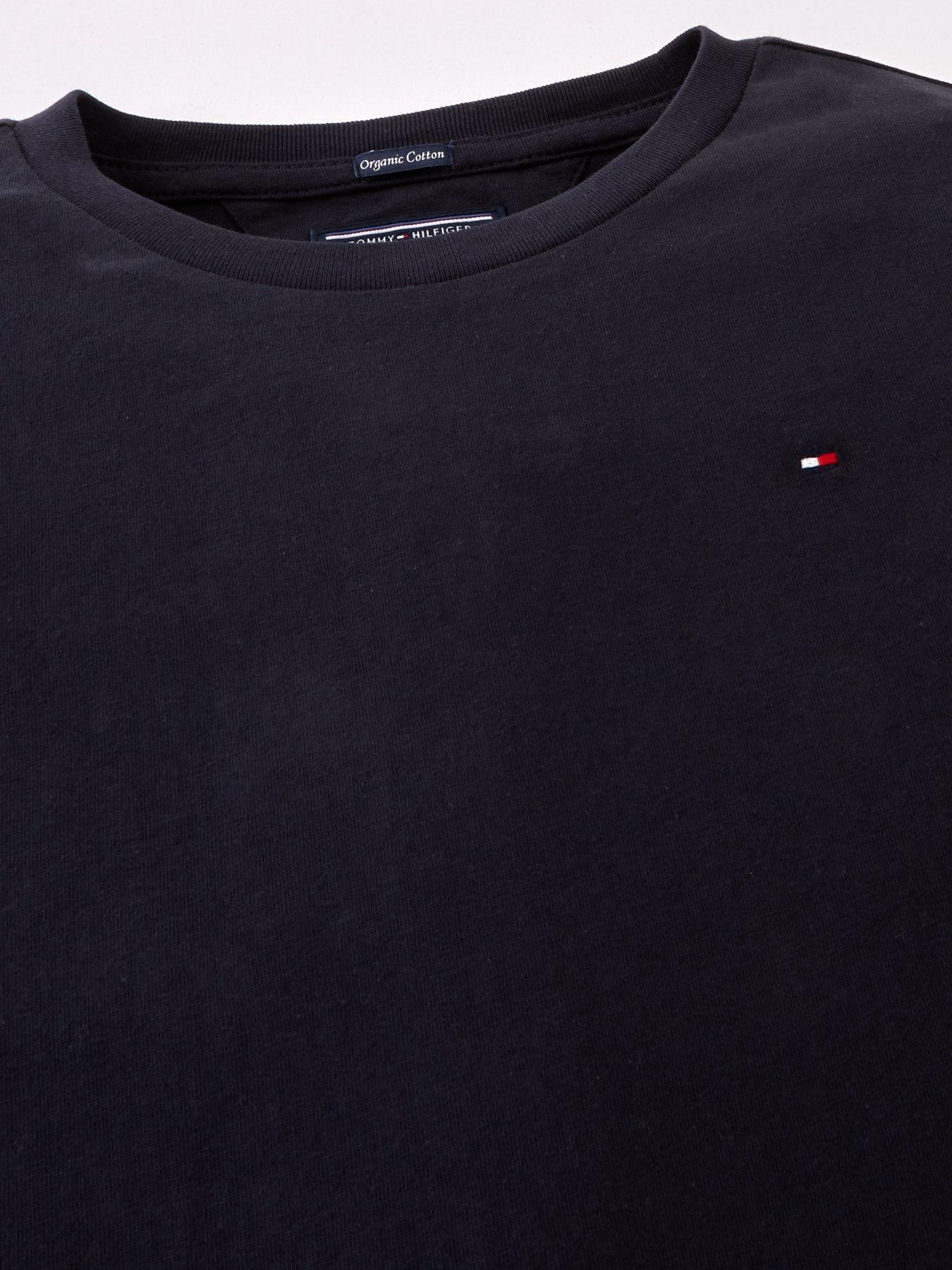  image of tommy-hilfiger-boys-long-sleeve-essential-flag-t-shirt-navy