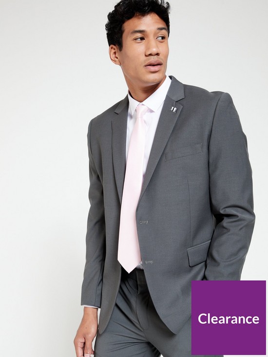 front image of everyday-regular-fit-stretch-suit-jacket-grey