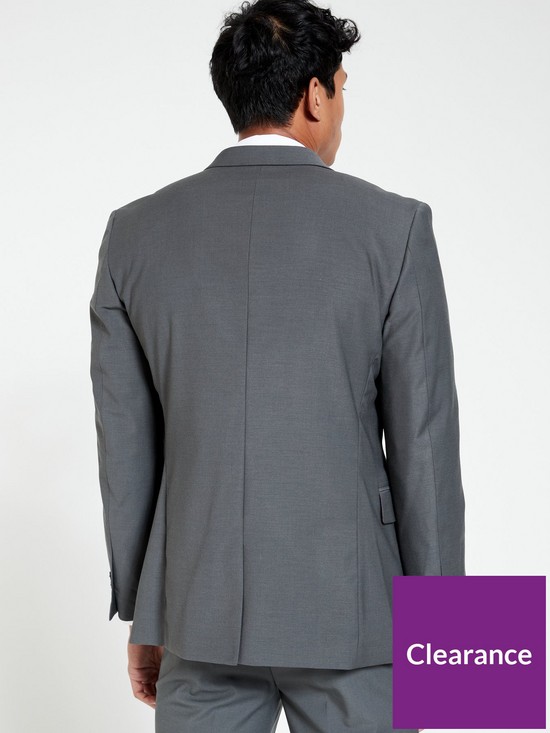stillFront image of everyday-regular-fit-stretch-suit-jacket-grey