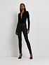  image of river-island-mid-rise-molly-coated-skinny-jeannbsp--black