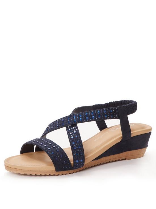 front image of quiz-cross-strap-mini-wedges