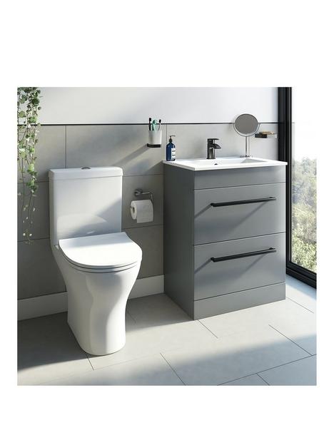 orchard-bathrooms-grey-with-black-handle-vanity-drawer-unit-600mm-with-close-coupled-toilet-and-matt-black-tap
