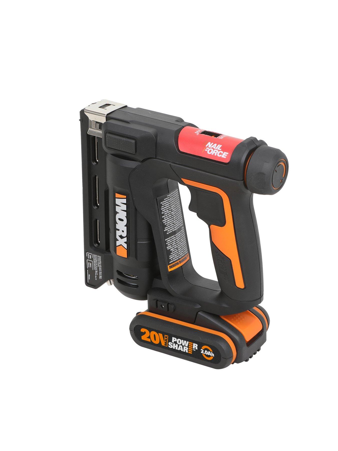 Worx WX843 20V Cordless Narrow Crown Stapler littlewoods