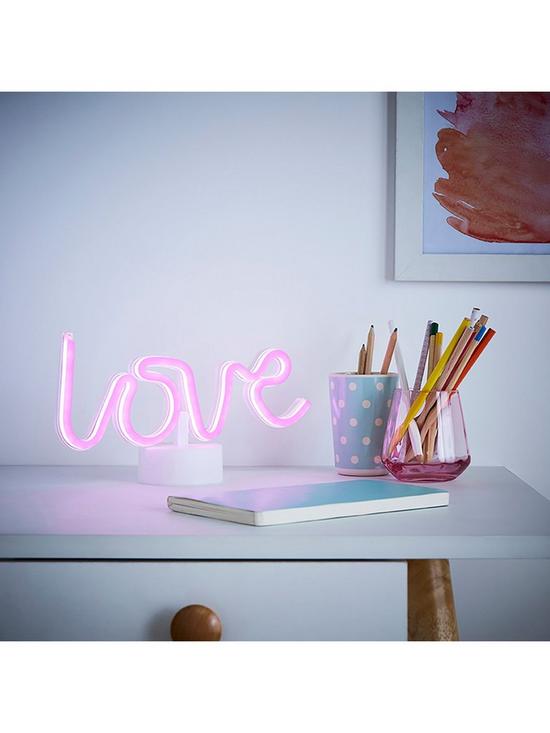 stillFront image of glow-neon-love-table-lamp