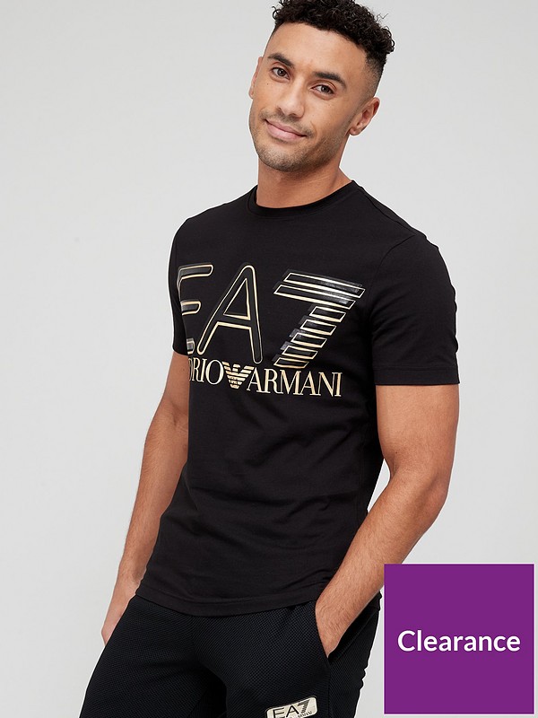 EA7 Cotton T-shirt in Black for Men Save 30% Mens T-shirts EA7 T-shirts 