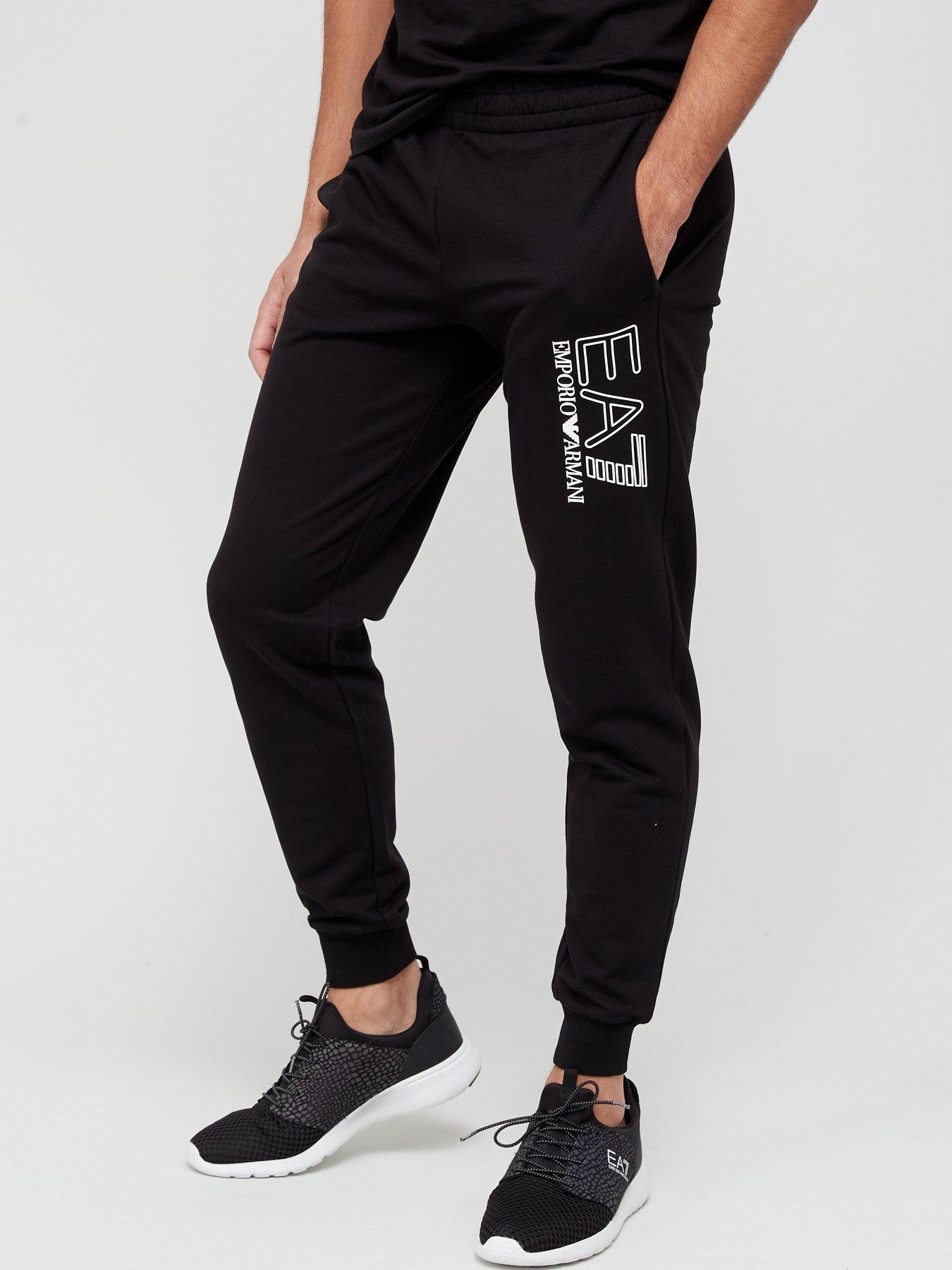 ea7 joggers black