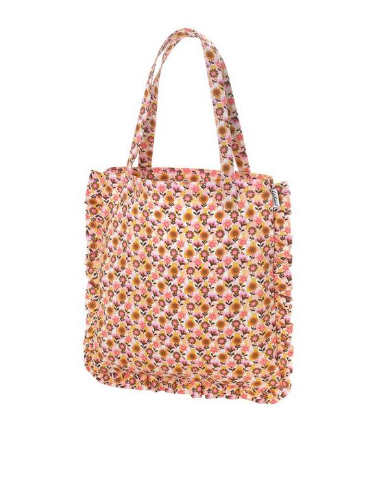 front image of cath-kidston-retro-ditsy-frill-tote-bag-pinkyellow
