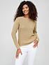  image of fig-basil-metallic-cable-knit-jumper-rose-gold
