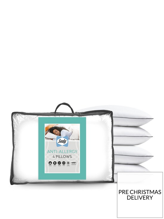 front image of sealy-anti-allergy-pillow-4-pack-white