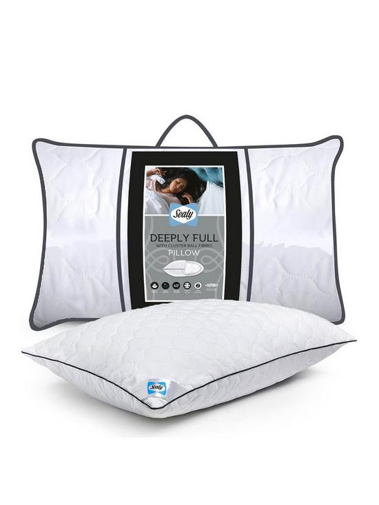 front image of sealy-deeply-full-pillow-white