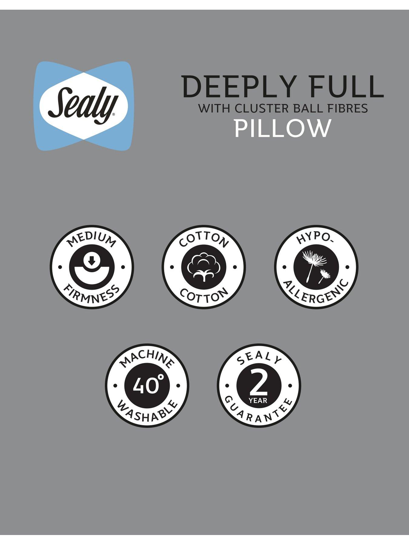 Image 5 of 5 of Sealy Deeply Full Pillow - White