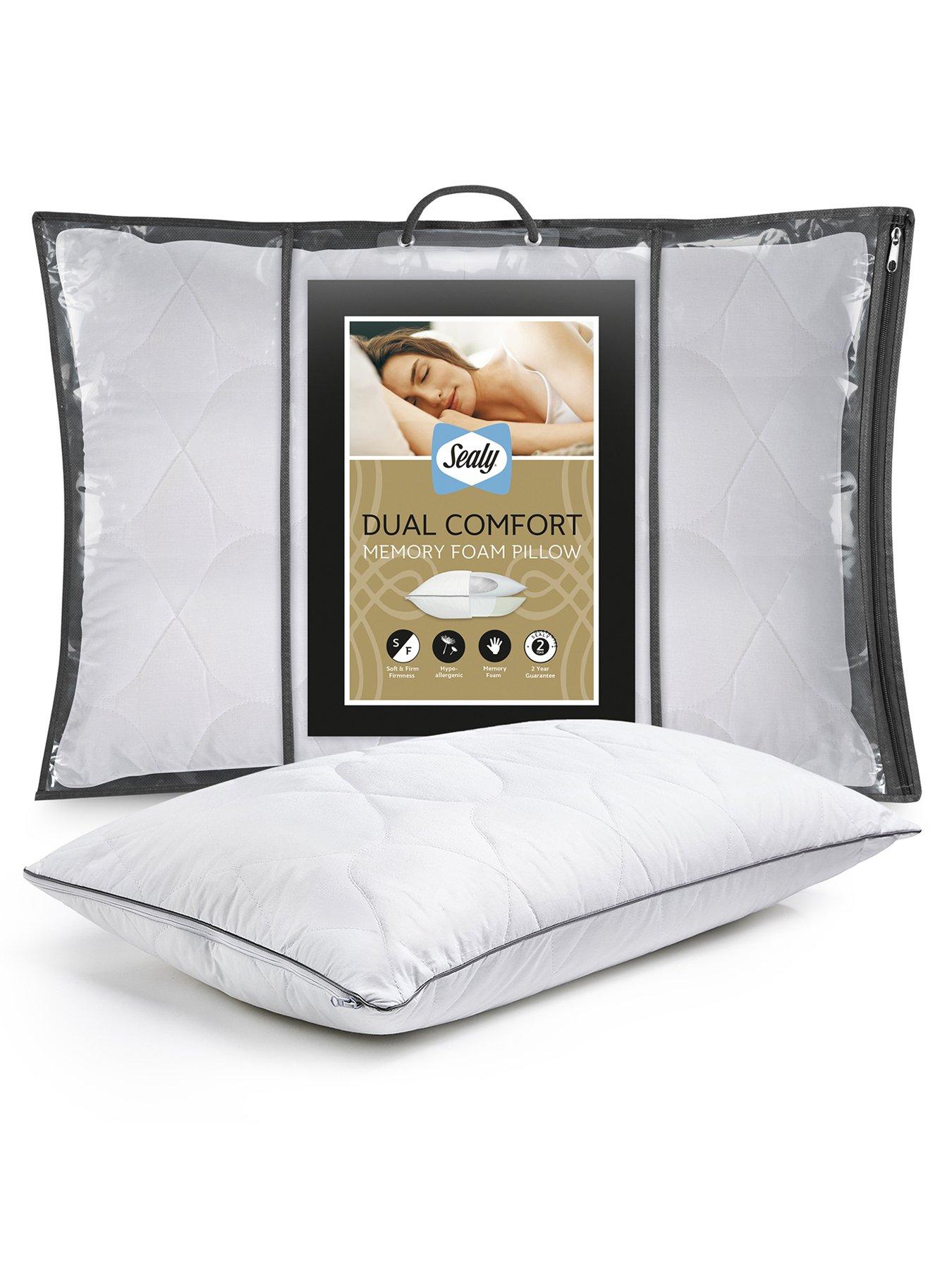 undefined Dual Comfort Memory Foam Pillow - White