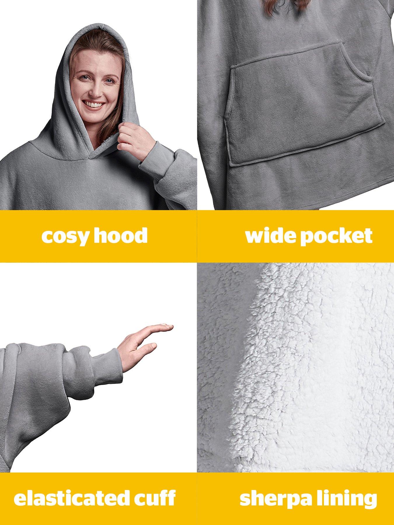  image of silentnight-oversized-fleecenbsphoodie-charcoal