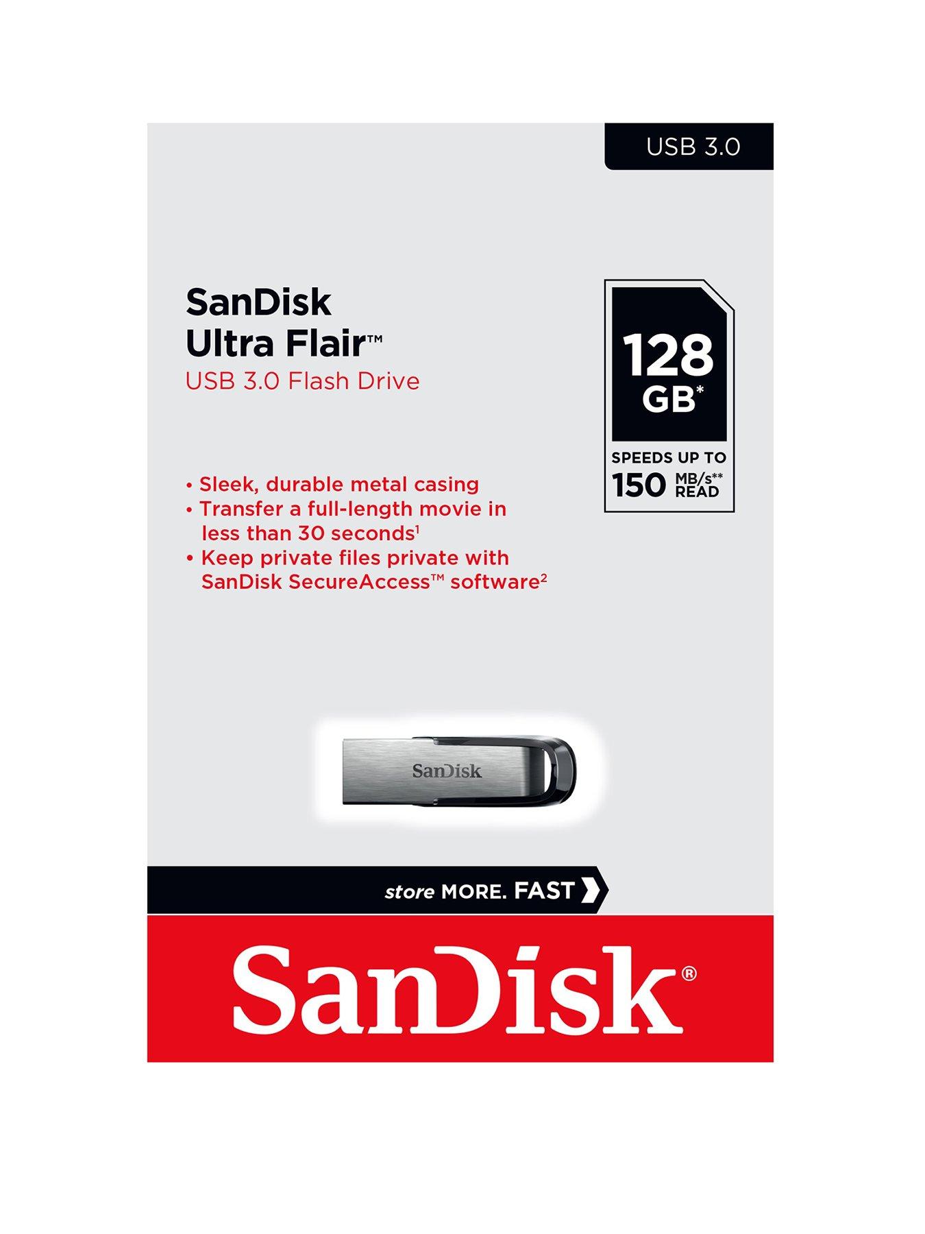 Image 1 of 8 of SanDisk Ultra Flair 128GB USB 3.0 Flash Drive