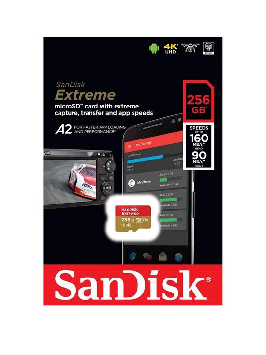 front image of sandisk-256gb-extreme-microsdhc