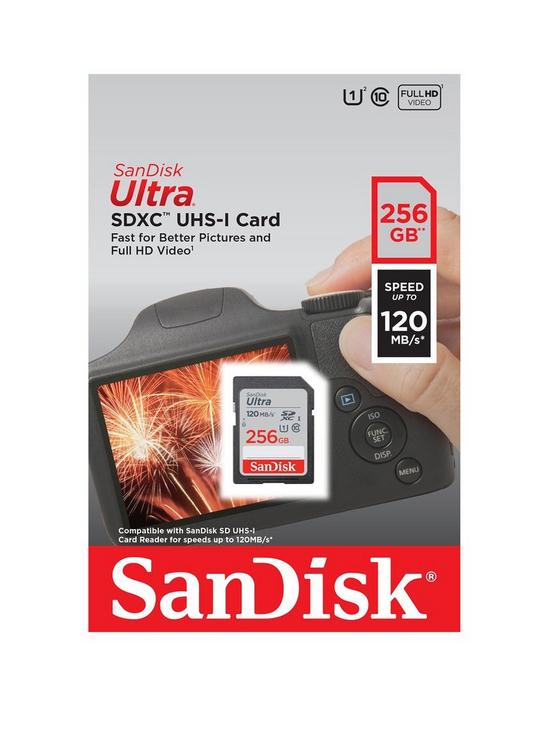 front image of sandisk-256gb-ultra-sd-120mbs