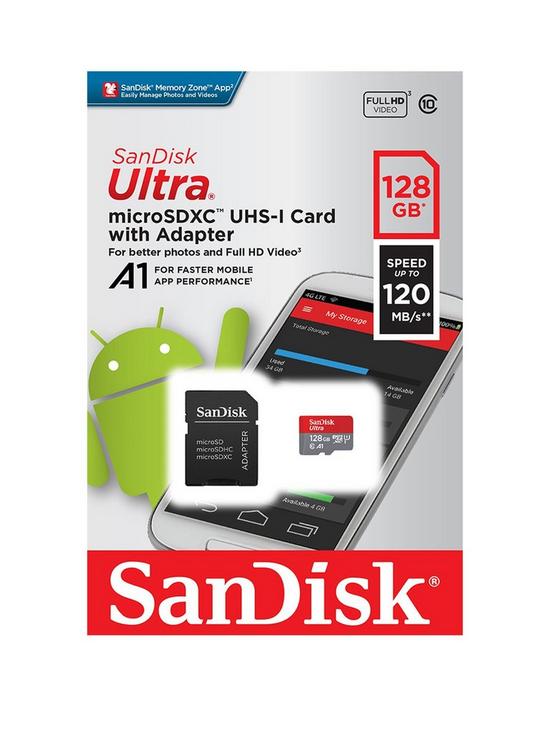 front image of sandisk-128gb-ultra-microsdxc-sd-adapter