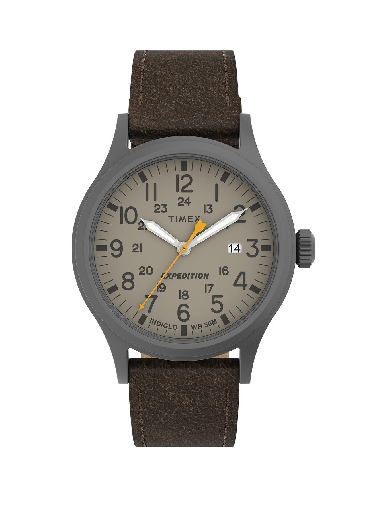 Timex Scout Leather Men s Watch littlewoods