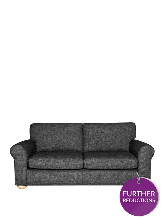 front image of lara-fabric-sofa-bed-charcoal
