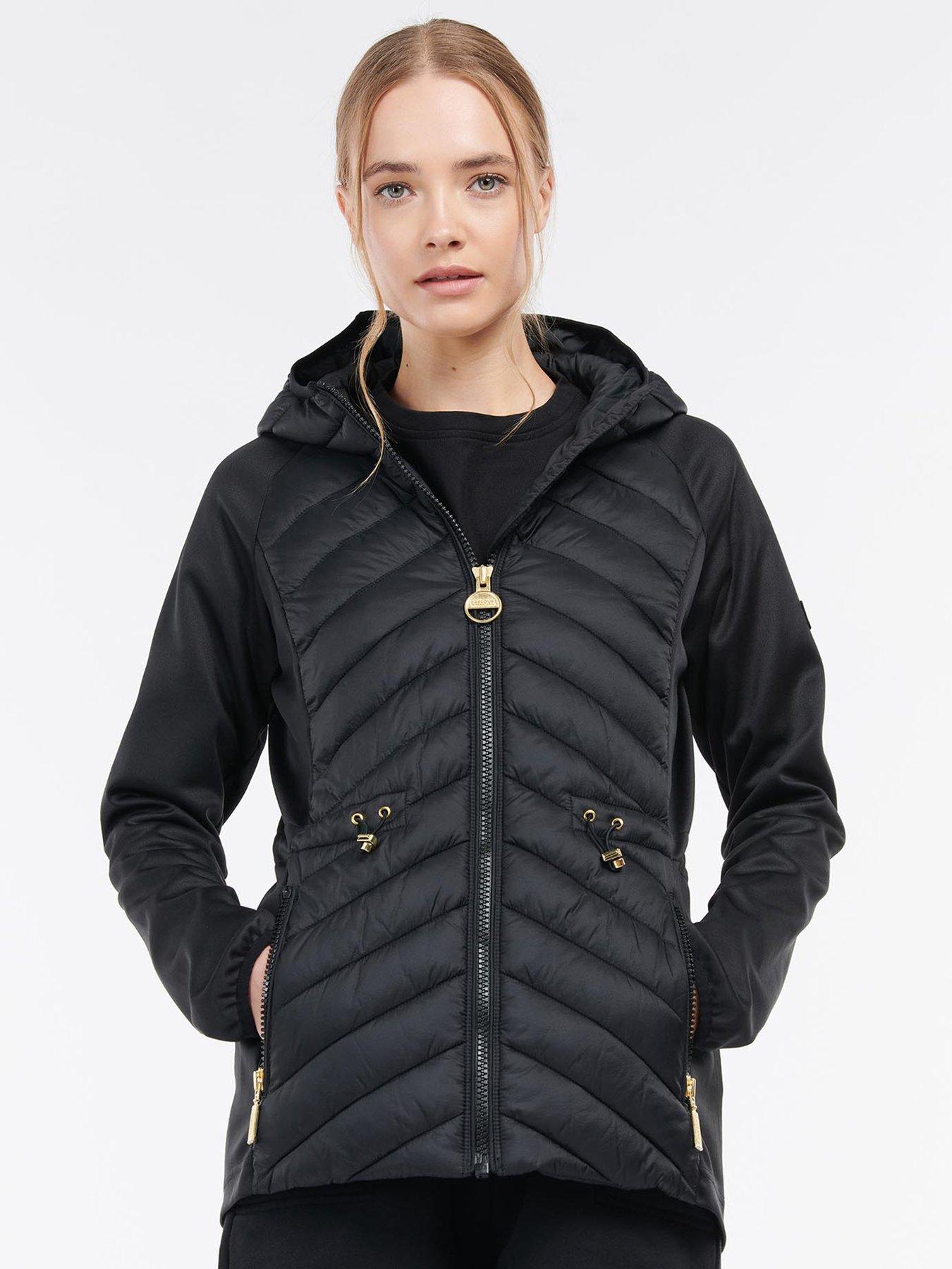 hybrid padded hooded jacket