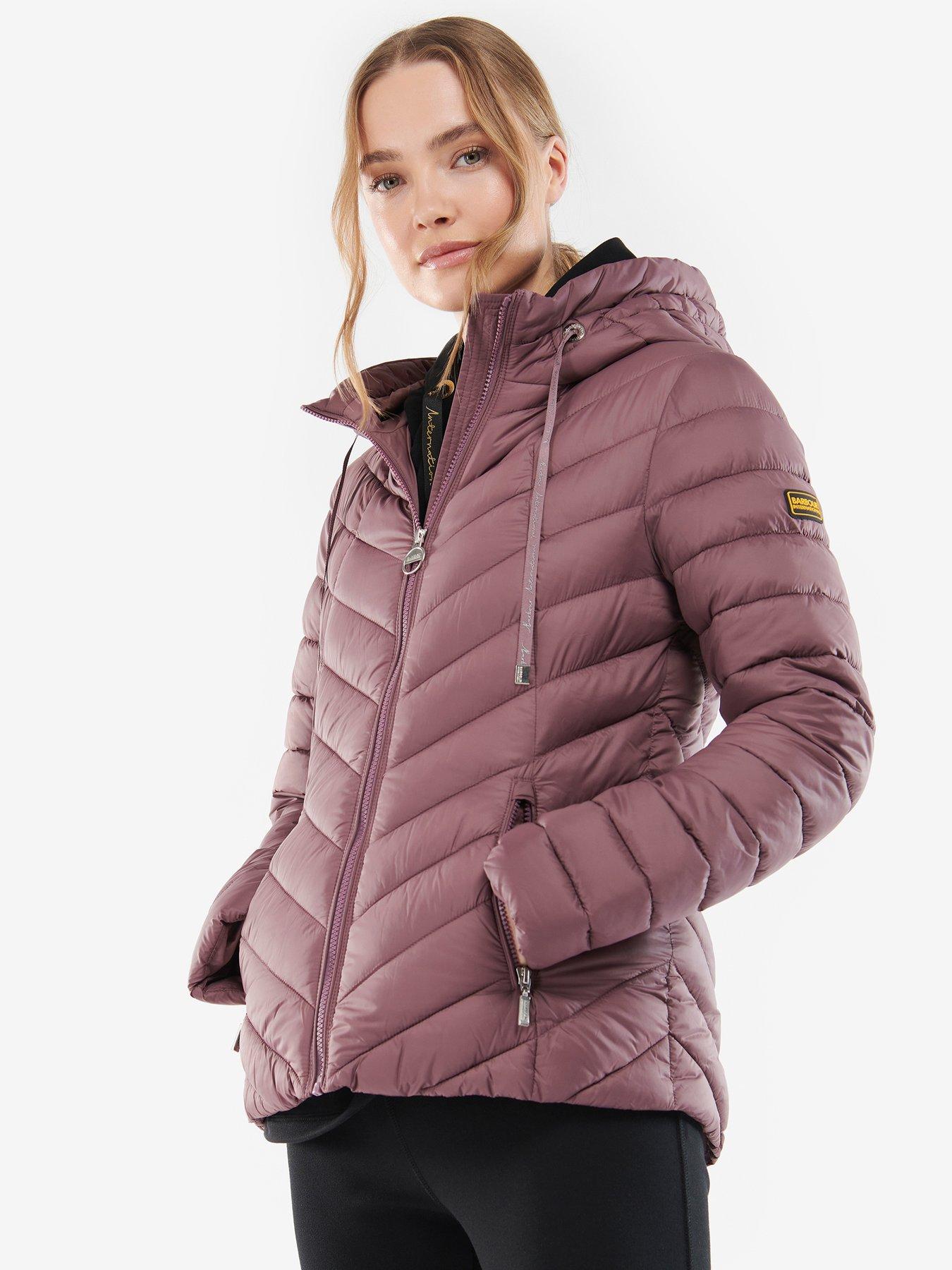 Barbour international on sale pink jacket