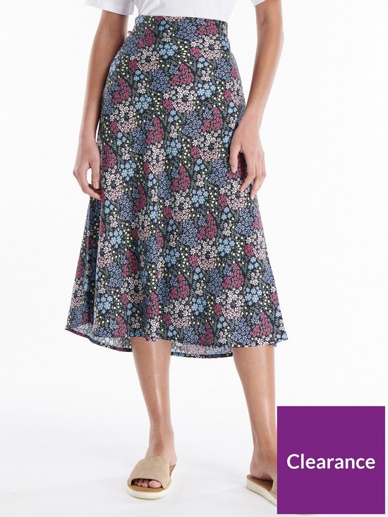 Barbour Willowherb Floral Midi Skirt - Multi | littlewoods.com