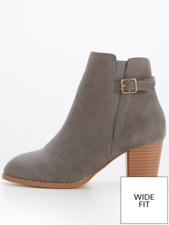 front image of everyday-wide-fit-block-heel-ankle-boot-grey