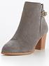  image of everyday-wide-fit-block-heel-ankle-boot-grey