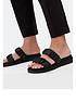  image of new-look-black-ruched-double-strap-chunky-sliders