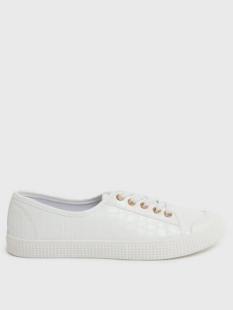 new-look-white-faux-croc-elastic-lace-trainers