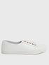  image of new-look-white-faux-croc-elastic-lace-trainers