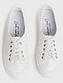  image of new-look-white-faux-croc-elastic-lace-trainers