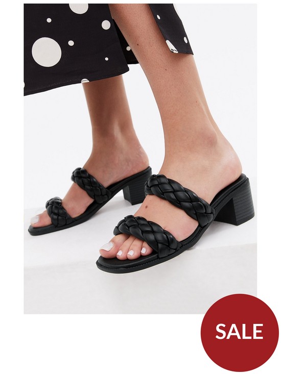 stillFront image of new-look-black-olympia-paited-pu-block-heel