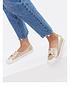  image of new-look-shimmer-plimsoll-gold