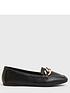  image of new-look-black-leather-look-chain-loafers