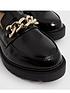  image of new-look-wide-fitnbspchain-chunky-cleated-loafers-black