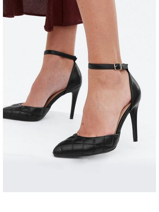 stillFront image of new-look-black-quilted-pointed-stiletto-heel-court-shoes